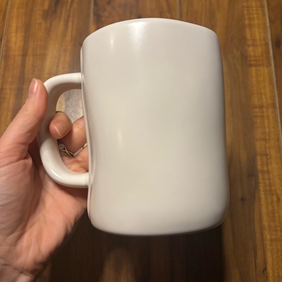 Rae Dunn - 181 - SWEATER WEATHER white artisan collection mug w dark interior - Picture 2 of 5